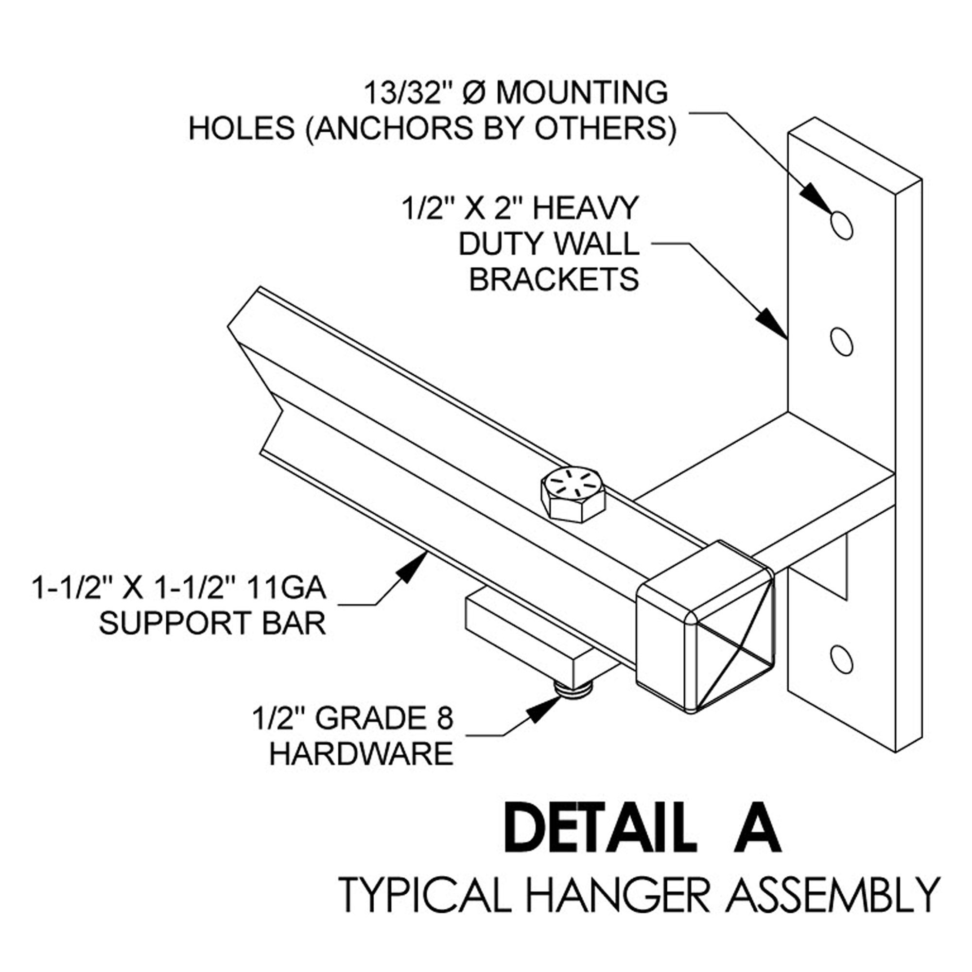 Wall Hanging Bar Product Specifications | WHB Series